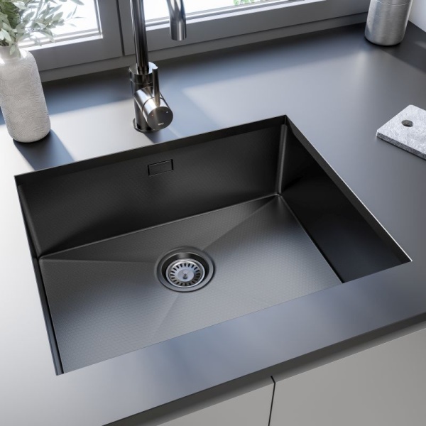 Hex Uno 500 Textured Kitchen Sink - Gunmetal